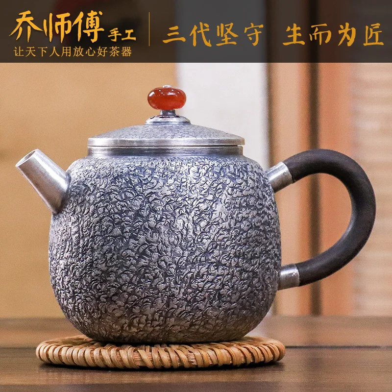 Joe teacher manual silver pot of silver teapot household 999 silver silver tea set tea kettle pot of one person