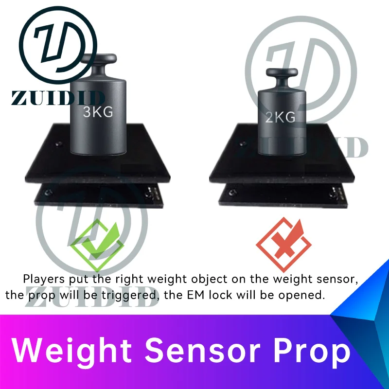 ZUIDID escape room Weight Sensor Prop put the right weight object on the weight sensor to unlock real life escape game