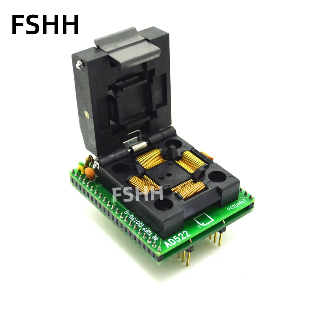 PCD509X7 AD522 Programmer adapter TQFP80 LQFP80 QFP80 to DIP42 adapter test socket