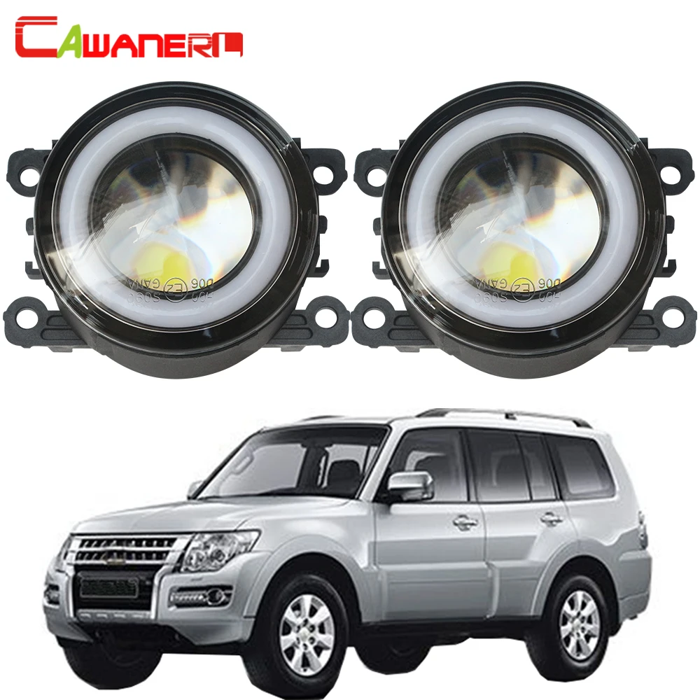 

Cawanerl For Mitsubishi Pajero IV V8_W V9_W 2007-2012 Car H11 LED Fog Light COB Angel Eye Daytime Running Lamp 3000LM 12V