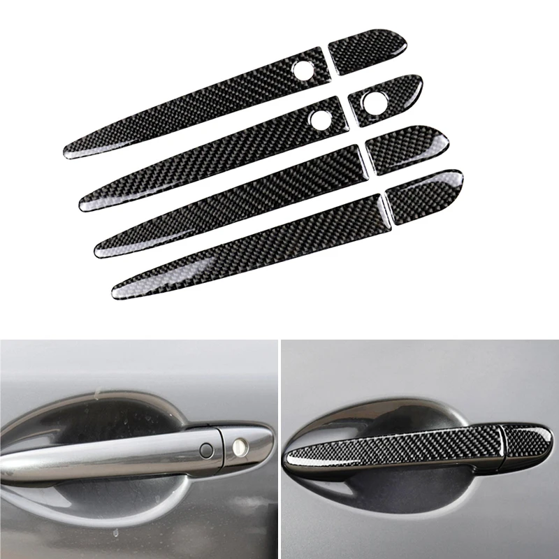 

8pcs Real Carbon Fiber Car Styling Exterior Door Pull Handle Cover Protective Trim For Mazda CX-5 CX5 CX 5 2017 2018