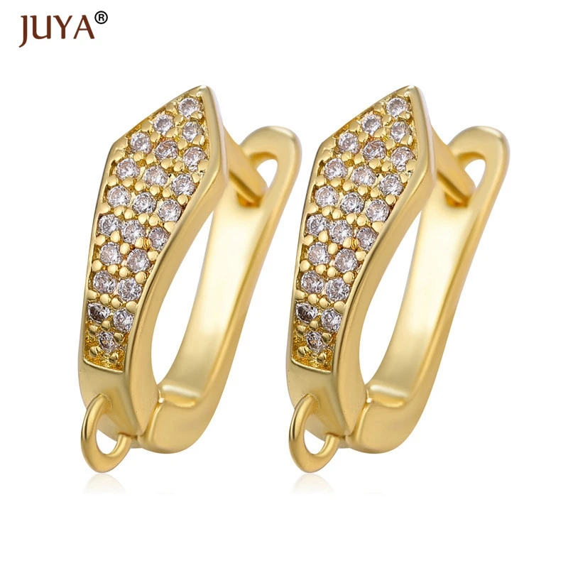 Juya – boucles d'oreilles en cristal Zircon AAA, nouveau Design créatif, boucles d'oreilles, résultats pour bricolage femmes, fabrication de bijoux, boucle d'oreille à la mode