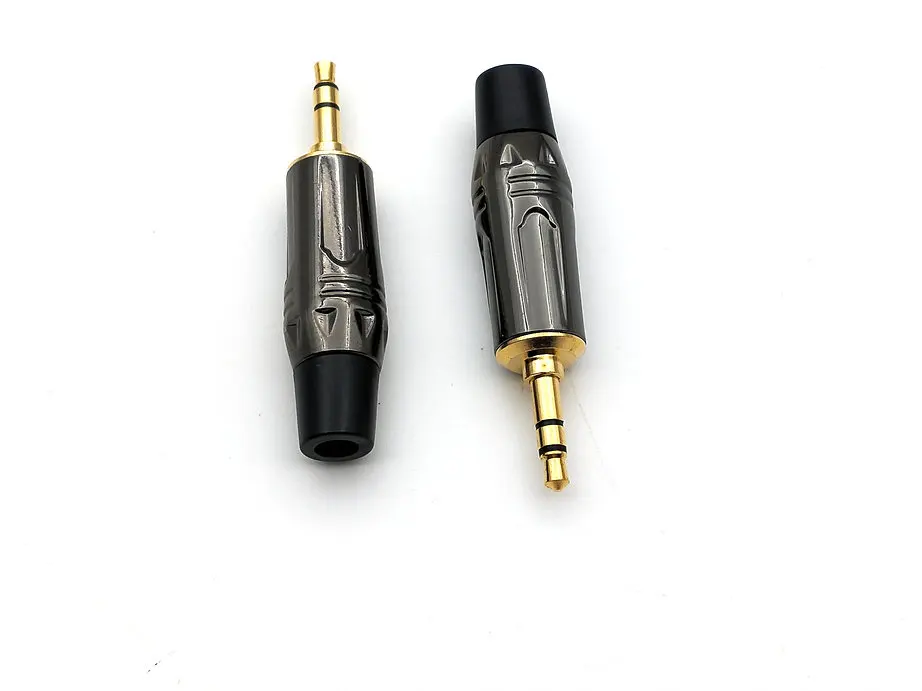 Imagem -03 - Conector Estéreo Macho Banhado a Ouro 50 Peças Plugue Conector de Solda 3.5 mm