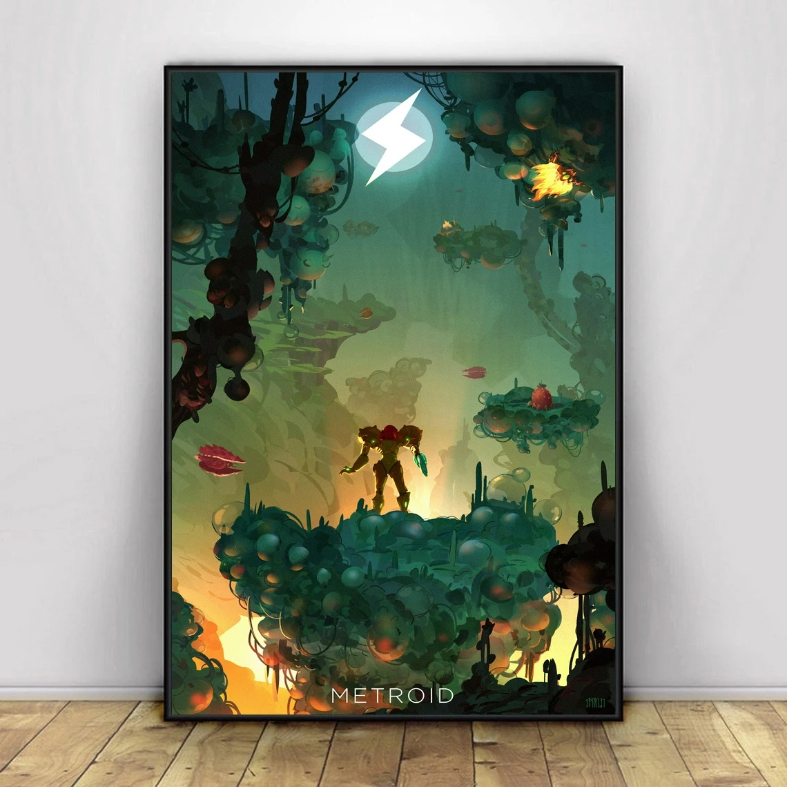 Metroid Game Poster ,Metroid: Survival Fear Game Poster, RPG Game Canvas Custom Poster Alternative Artwork Gift