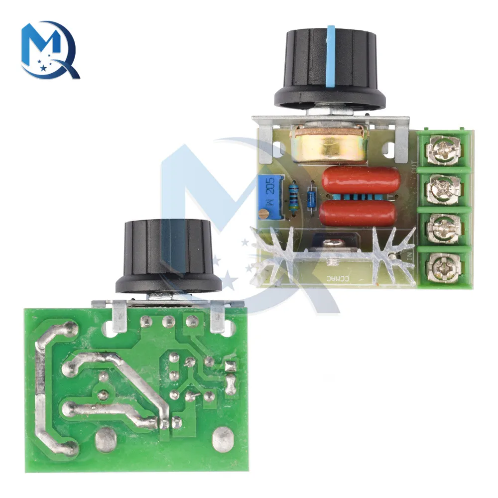 2000W 50-220V AC 25A SCR Motor Speed Controller Adjustable Module 4.8x5.5x2.7cm PWM Temperature Switch LED Voltage Regulator