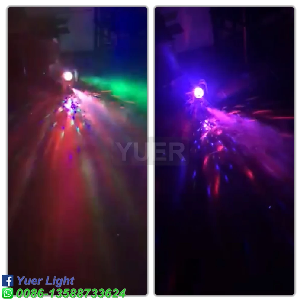 YUER pilot 3X3W magiczna kula RGB 400W maszyna do mgły efekt sceniczny maszyna do dymu dla DJ Disco Wedding Nightclub kryty Bar