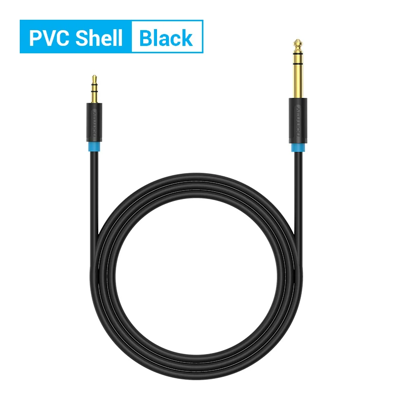 Vention 3,5 mm auf 6,35 mm Adapter-Aux-Kabel für Mischverstärker, vergoldet, 3,5 Klinke auf 6,5 Klinke, 0,5 m, 3 m, 5 m Aux Cabo Stecker auf Stecker