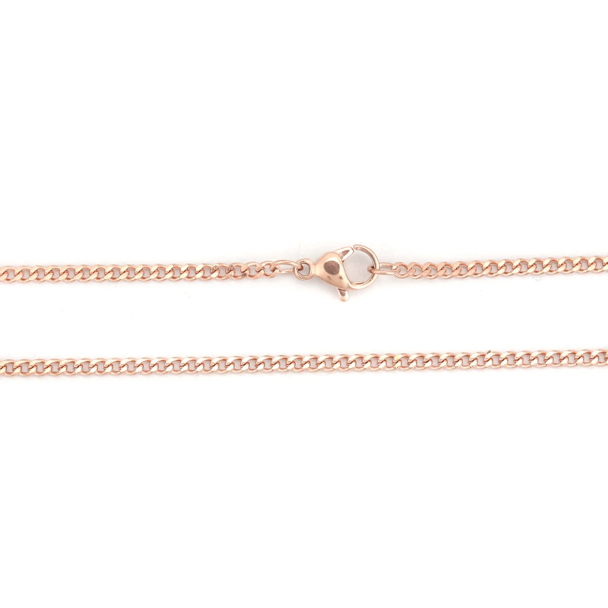 304 Stainless Steel Link Curb Chain Necklace Rose Gold 60cm(23 5/8\