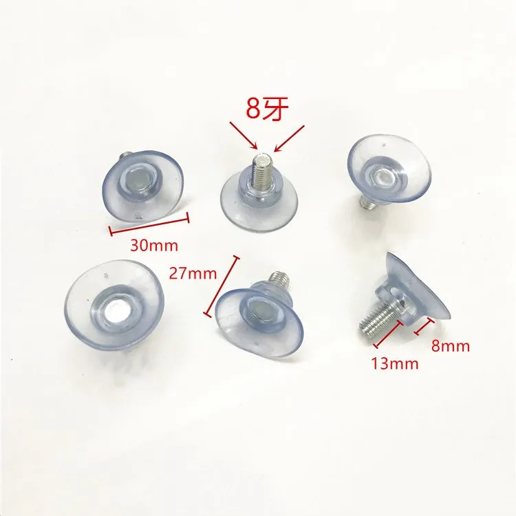 10pcs M6 M8 Screw pvc Suction Cup Transparent Sucker Plastic Hooks for Coffee table glass Table Tops Storage Tool