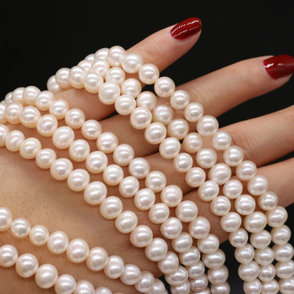 Natural Freshwater Pearl Beads Potato Shape isolation Loose Beads For jewelry making DIY necklace bracelet accessories 7-8mm