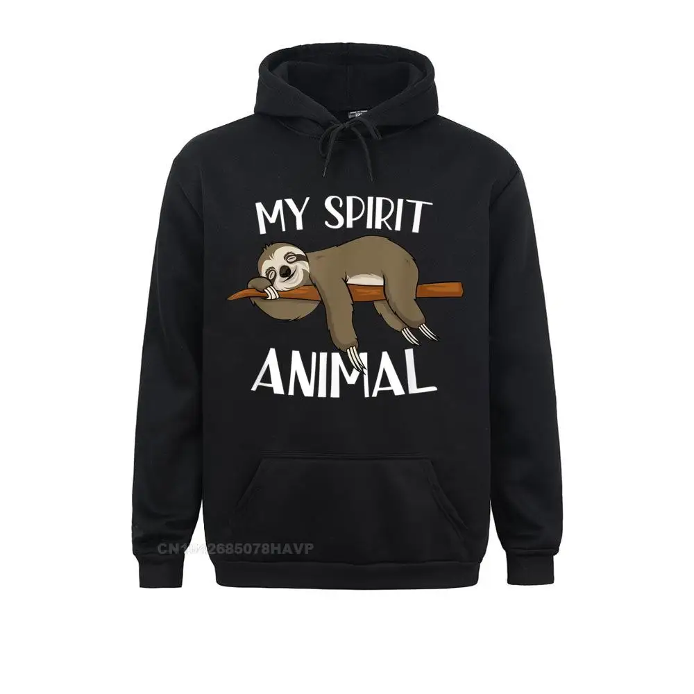 My Spirit Animal Is A Funny Sloth Lazy Napping Hoodie Sweatshirts Fall Casual Hoodies Long Sleeve Brand New Hoods Adult