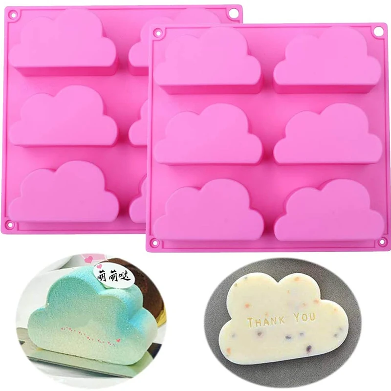 Cloud Silicone Molds DIY Chocolate Candy Gummy Gelatin Jello Jelly Baking Mousse Cake Soap Bath Bomb  Melt Plaster Crayons Wax