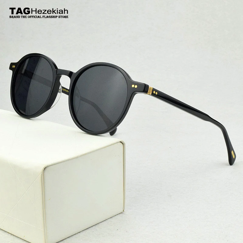 TT5585 High Quality vintage polarized sunglasses women 2020  Brand Designer Round sun glasses for men Retro Fashion Sunglasses