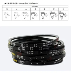 NEW 2Pcs K type Machinery Drive Band Vee-belt drive Belt For Bench drill K17 K18 K19 K20 K23 K24 K25 K26 K27 K28 K29 K30 K31