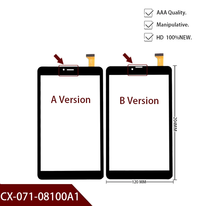 

New Panel For 8'' inch CX-071-08100A1 tablet Touch screen Digitizer Sensor replacement Multitouch