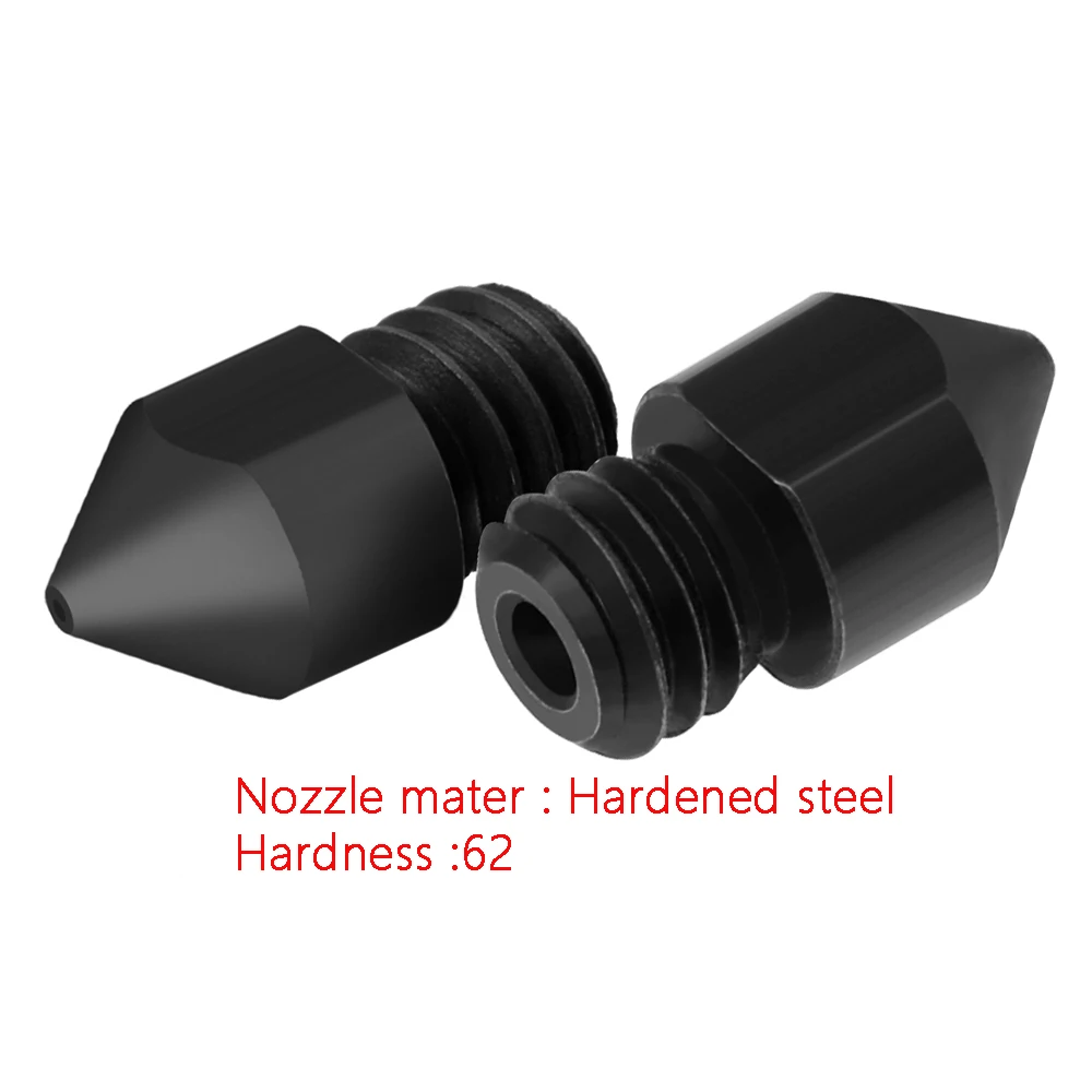 MK7 MK8 Nozzle Super Hard Steel Mold Steel Corrosion-Resistant Extruder Threaded 1.75mm 3D Printer Nozzle for Ender3 Pro