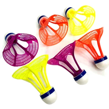 오리지널 야외 배드민턴 방풍 플라스틱 공, 나일론 셔틀콕 공, 안정적인 저항, 3 개/팩, 신제품 