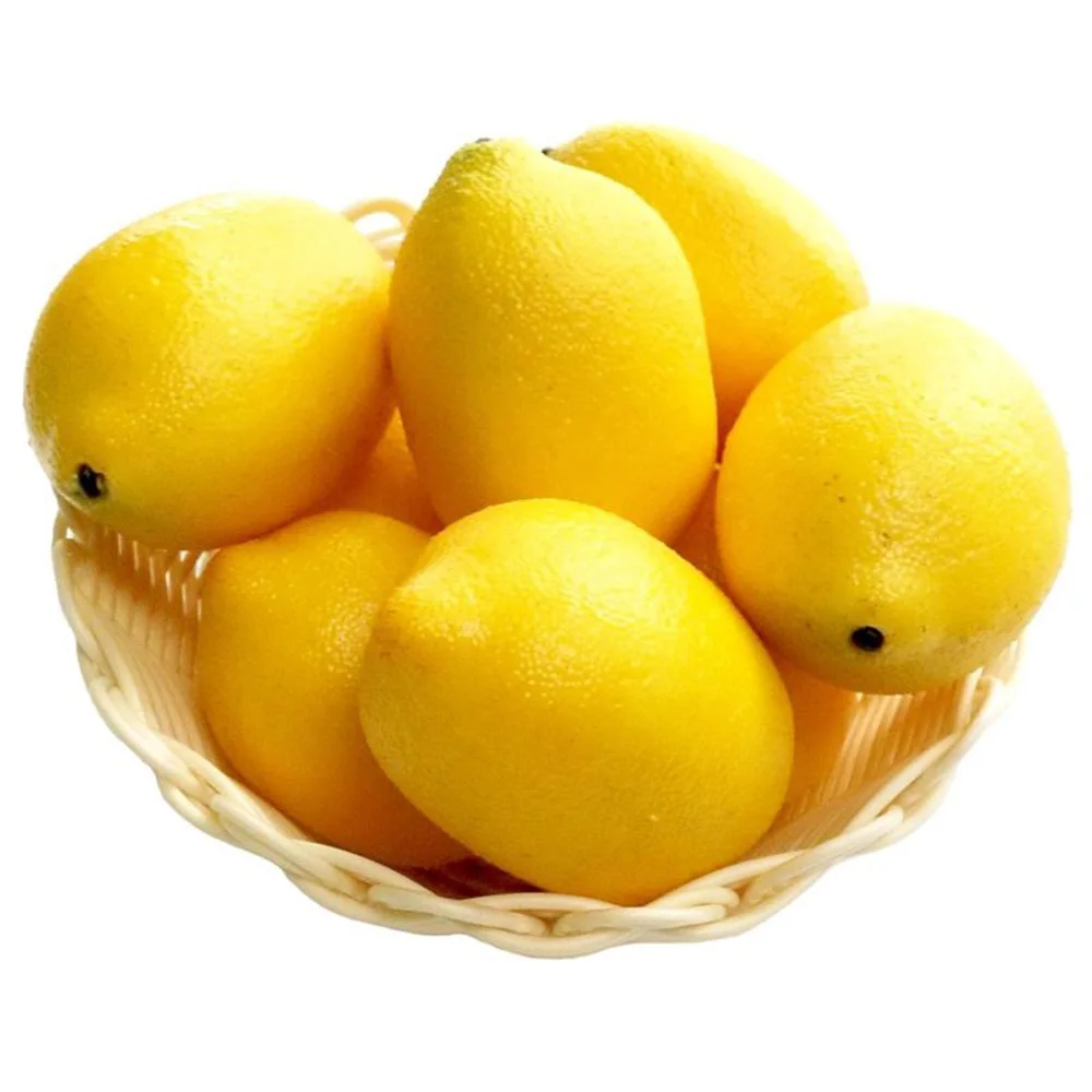 10Pcs Lemon Artificial Fruit Lemon Faux Limes Simulation Foam Lifelike Lemon Decorative Imitation Fruits Model DIY Home Decor