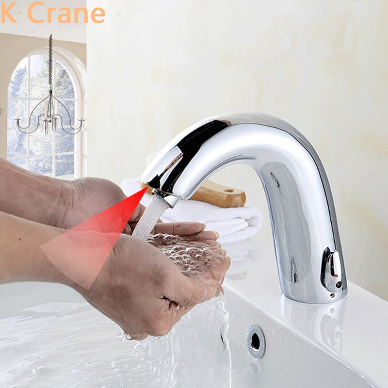 Touchless Motion Sensor Faucet Bathroom Infrared Sense Tap Basin Sink Automatic Smart Grifo Inductive Deck Mounted Torneira Taps