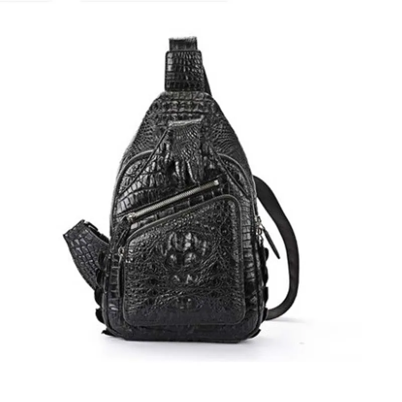 

mafeimengnuo crocodile bag men chest bag male Inclined shoulder bag Leisure and fashion multi-function men package