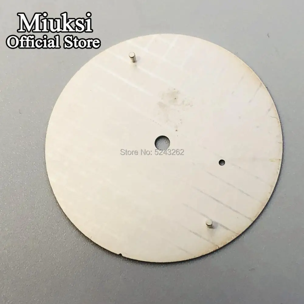 Miuksi 38.9mm white numberals dial fit ETA 6498 or Sea gull st3620 hand winding movement