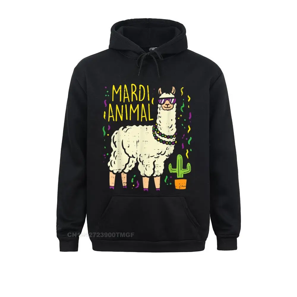 Hoodies Men Sweatshirts Mardi Gras Llama Party Animal Funny Alpaca Carnival Oversized Hoodie comfortable Sportswears New Coming