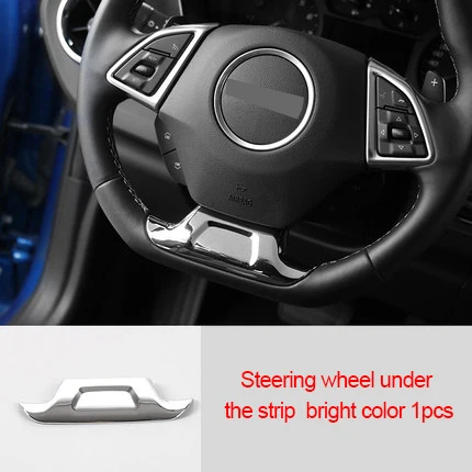 

For Chevrolet Camaro Bumblebee 2017-2020 chrome Steering wheel under the strip bright color 1pc