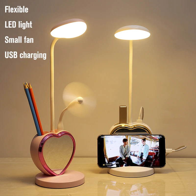 

led Dimbare Usb Led Bureaulamp Led Nachtlampje Kinderen Studenten Leren Vouwen Boek Lamp Thuis Oplaadbare Touch Tafellamp