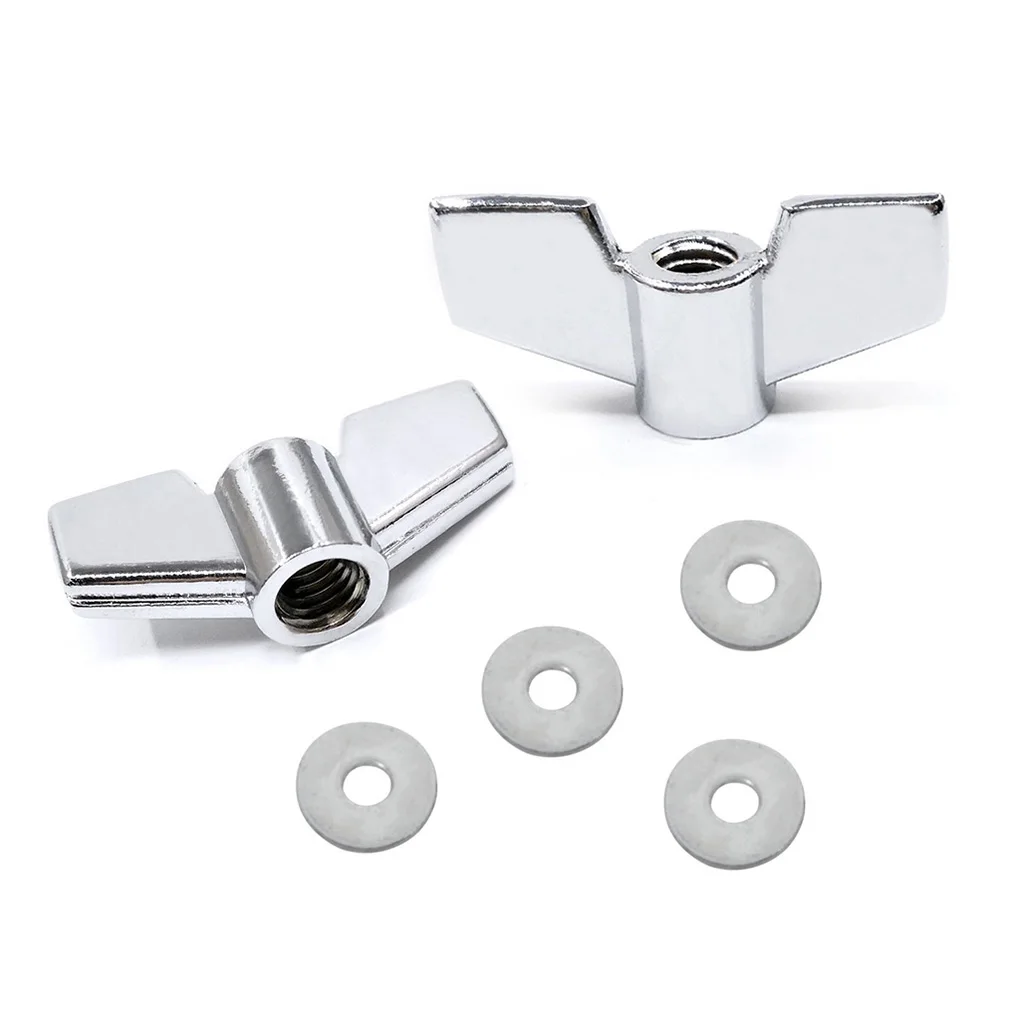 12 Pcs/set Durable Quick Release Cymbal Stand Wing Nut Drum Cymbal Accessory Silver Percussion Instruments Musical Accessories