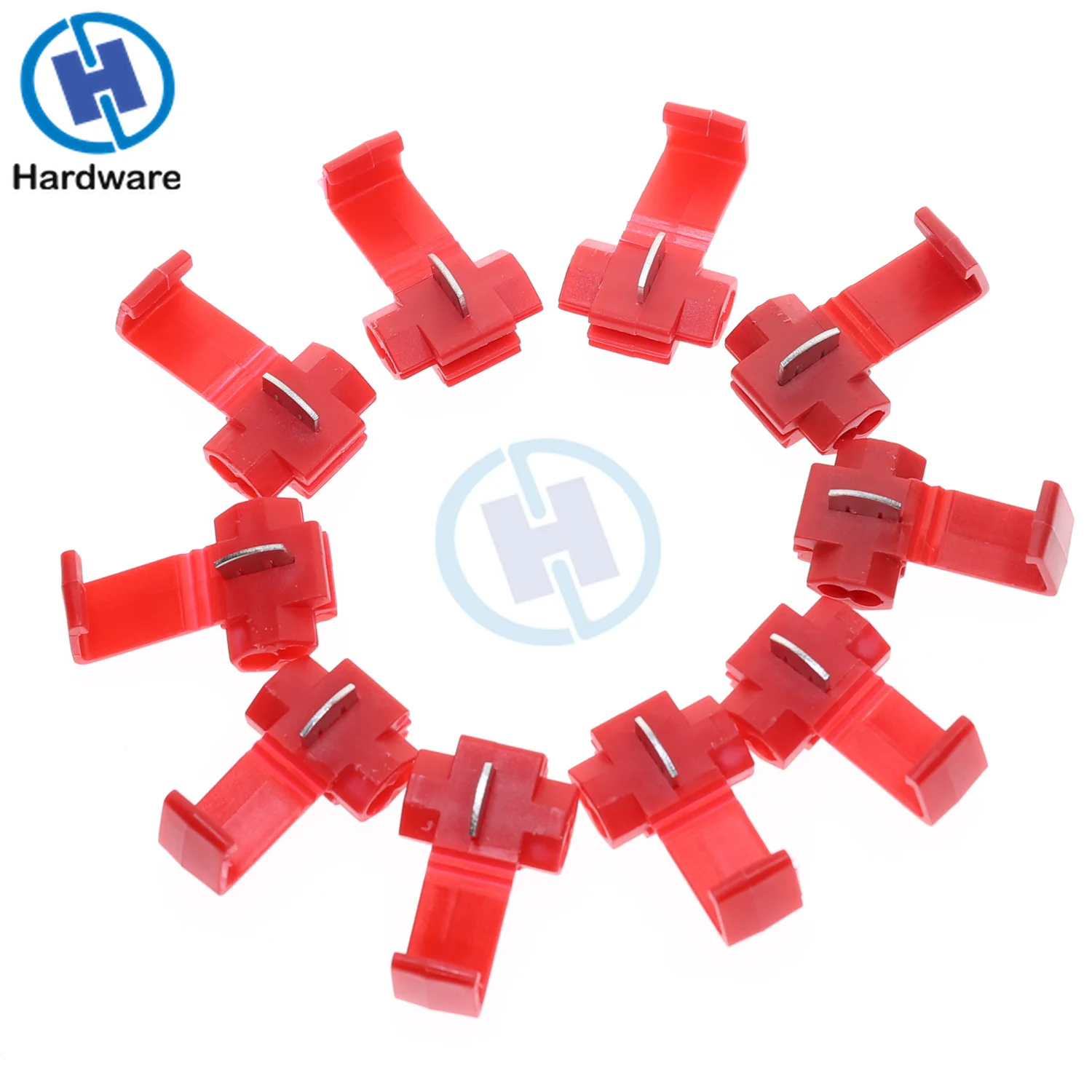 10/30/50Pcs Electrical Wire Cable Crimp Terminals Insulated Quick Splice Scotch Lock Red 22-18 AWG Connectors