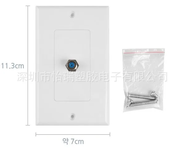 1 منفذ التلفزيون الأقمار الصناعية لوحة الحائط RCA اقناع كابل محوري جاك ل CCTV TV ABS ket لوحة الوجه ABS