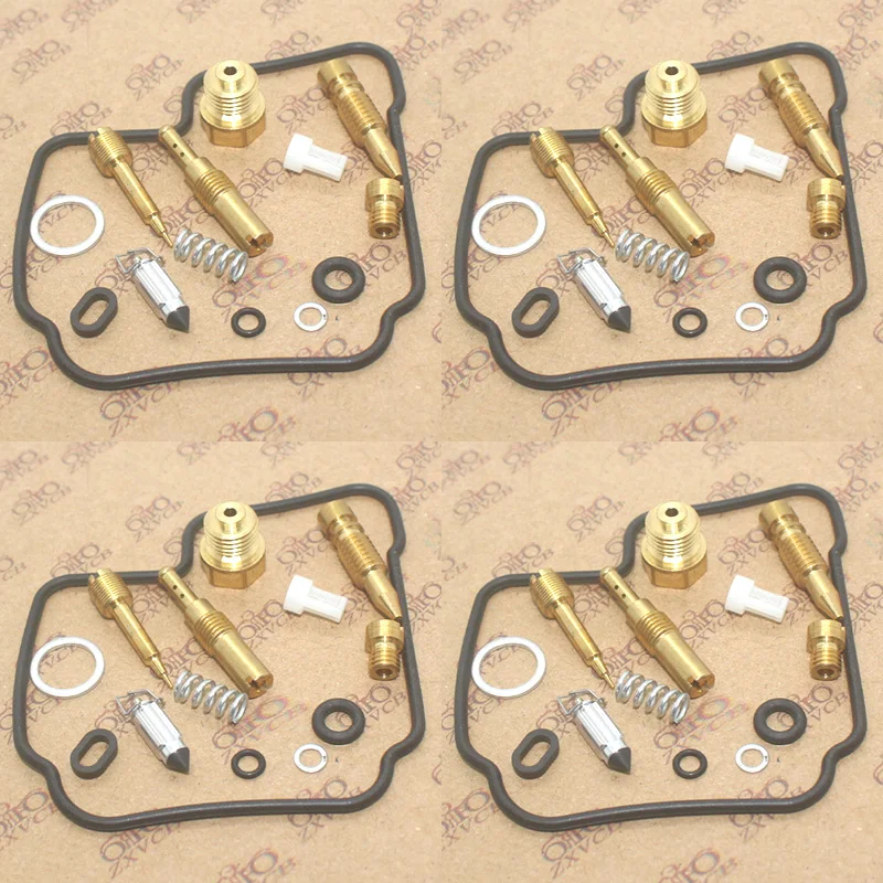 

4SET For CB400F CB1 1989-1991 motorcycle carburetor repair kit Slow Jets Air Mixture Screws Float Valves