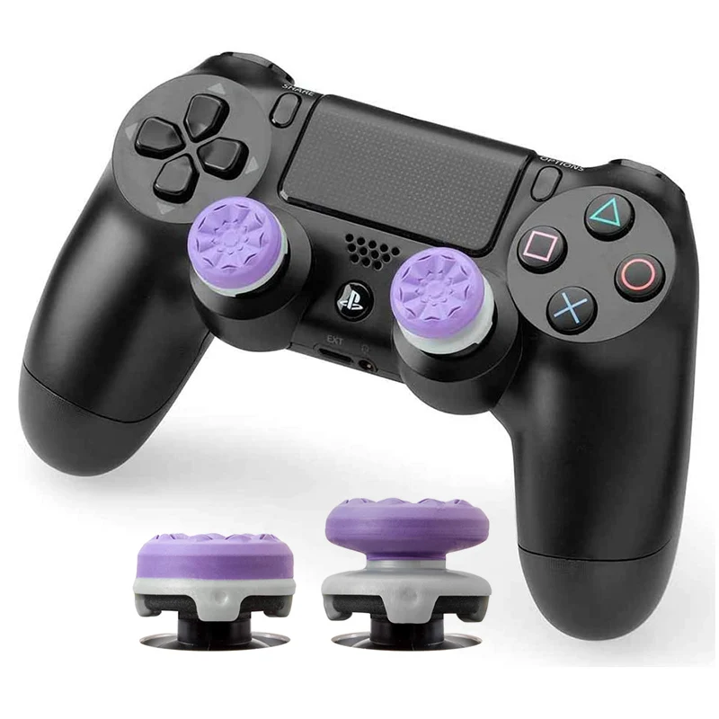 2 tapas extensoras de agarre manual para mando de PS4, empuñaduras de pulgar de rendimiento para PS5, accesorios de juego de PS4, piezas