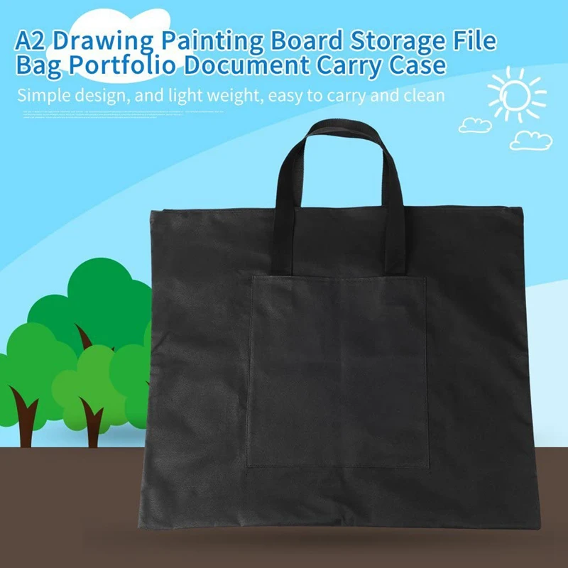 A2 Painting Board Storage File Bag Waterproof Painting Bag,for Drawing Sketching Art Case Travel Art Supplies Tote Bag