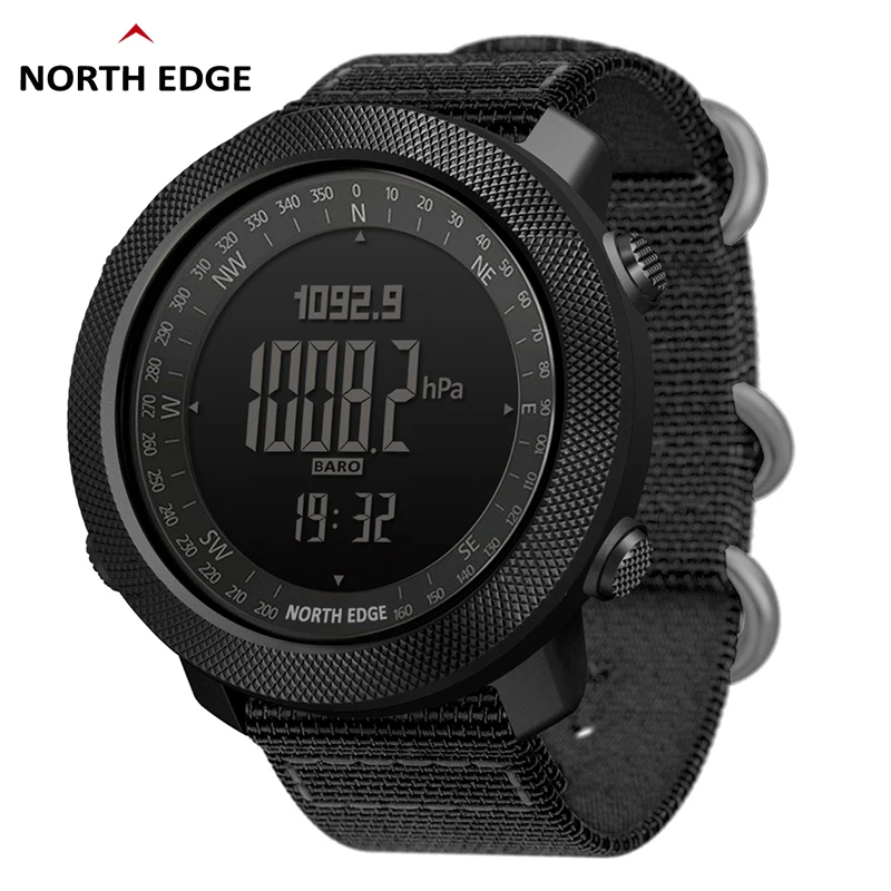 NORTH EDGE Men\'s sport Digital watch Hours Running Swimming Military Army watches Altimeter Barometer Compass waterproof 50m