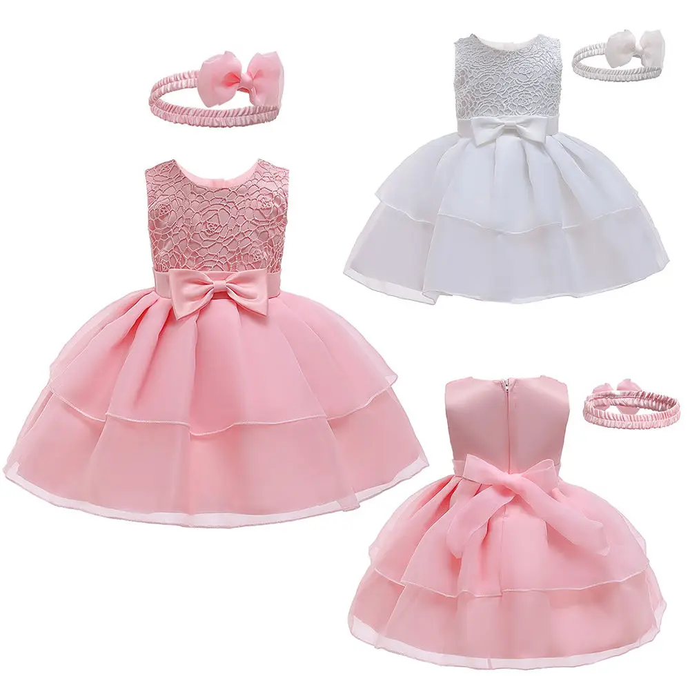 

0-24M Toddler Kid Girl Princess Dress Lace Tulle Wedding Birthday Party Tutu Dress Pageant Children Clothing Kid Costumes