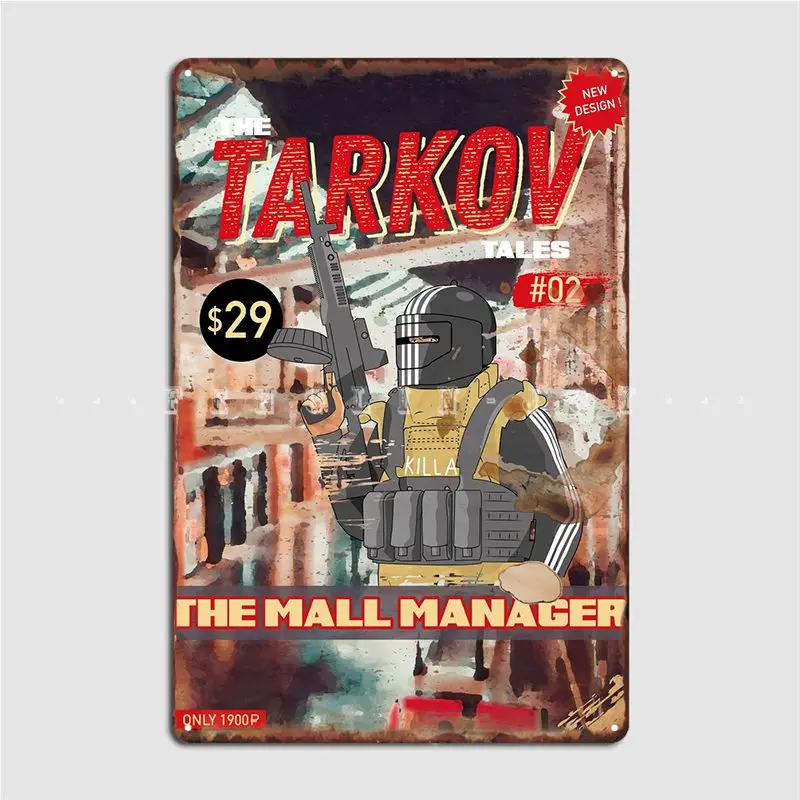 Tarkov Tales Killa V2 Metal Sign Cinema Garage Bar Cave create Poster Tin sign Posters