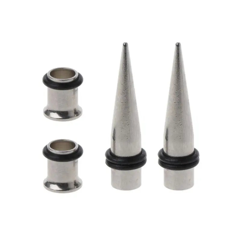 New Gauge 7mm Pair of 316l Steel Tapers and Tunnels Ear Stretching Kit  Body Jewelry