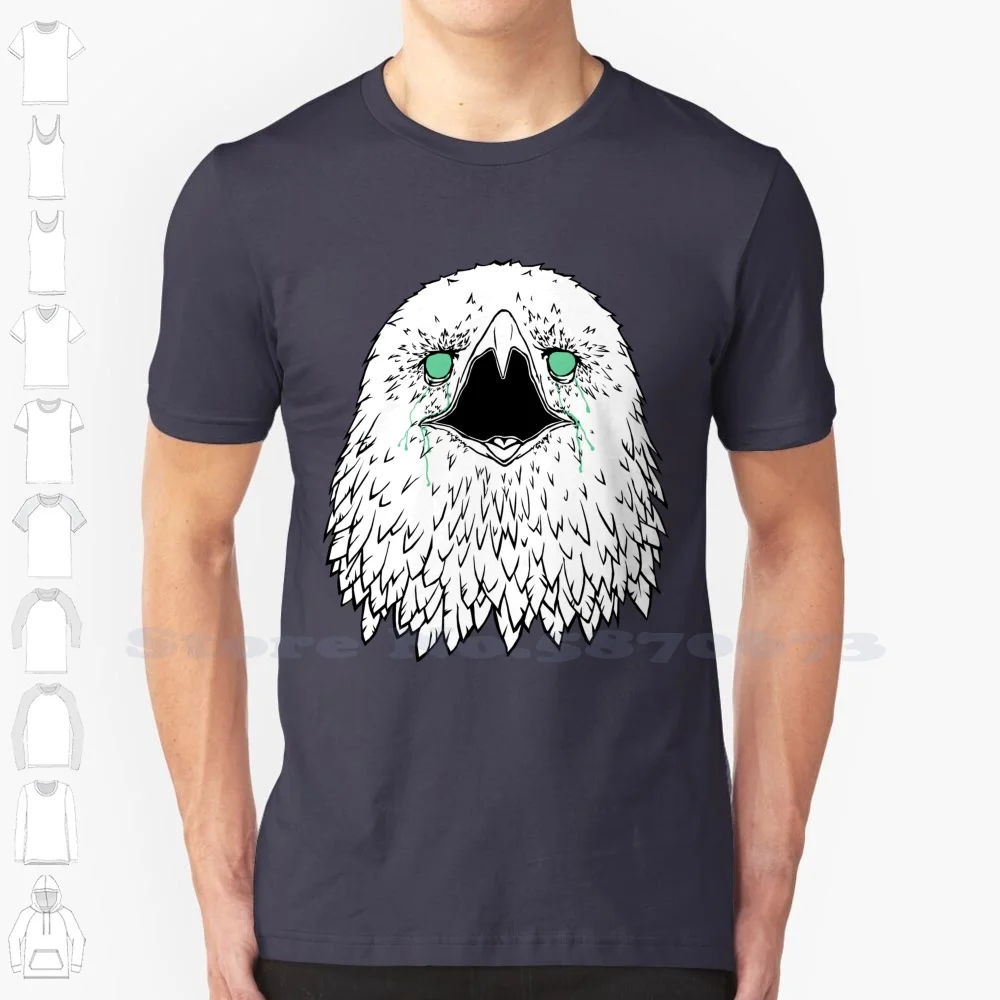 Camiseta verde con Envy 100% algodón, Baldeagle para ojos con sangrado de Envy