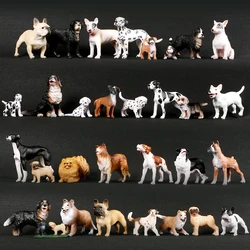 Simulazione Bernese Mountain,Great Dane,Boxer,Bull Terrier,Pug, figurine Bulldog, figure di cuccioli giocattolo Canine Bulk Animal Variety Toy