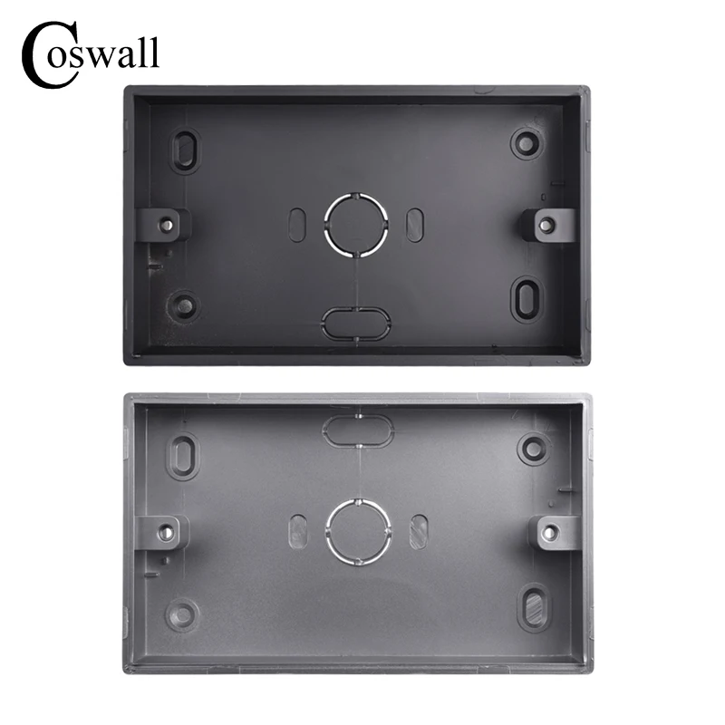 Coswall Matowa czarna szara biała skrzynka zewnętrzna 146 mm * 86 mm * 32 mm dla przełącznika lub gniazda 146 * 86 mm Zastosuj do dowolnego położenia powierzchni ściany
