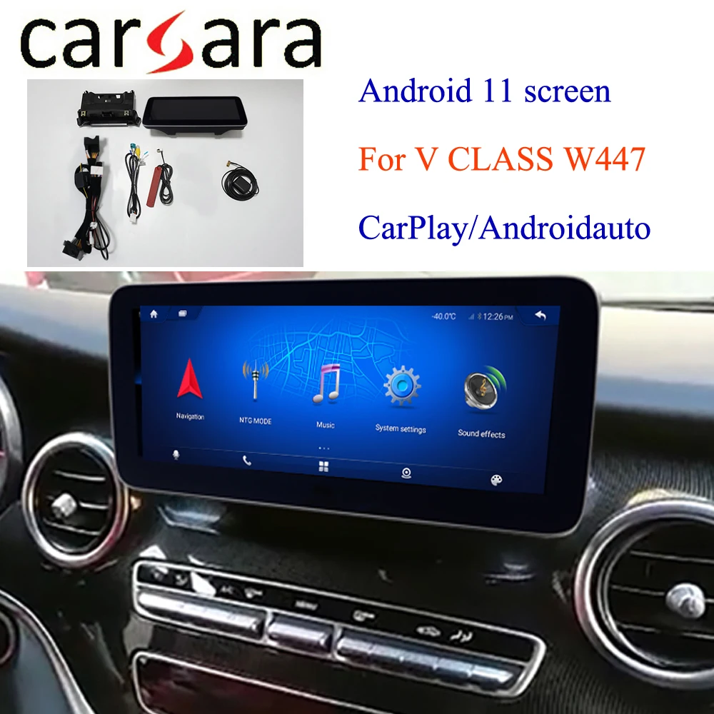 Android 10 big screen for Merce des V Class W447 V200 Multimedia system update with CarPlay built in support 4g 2020 newest NAVI