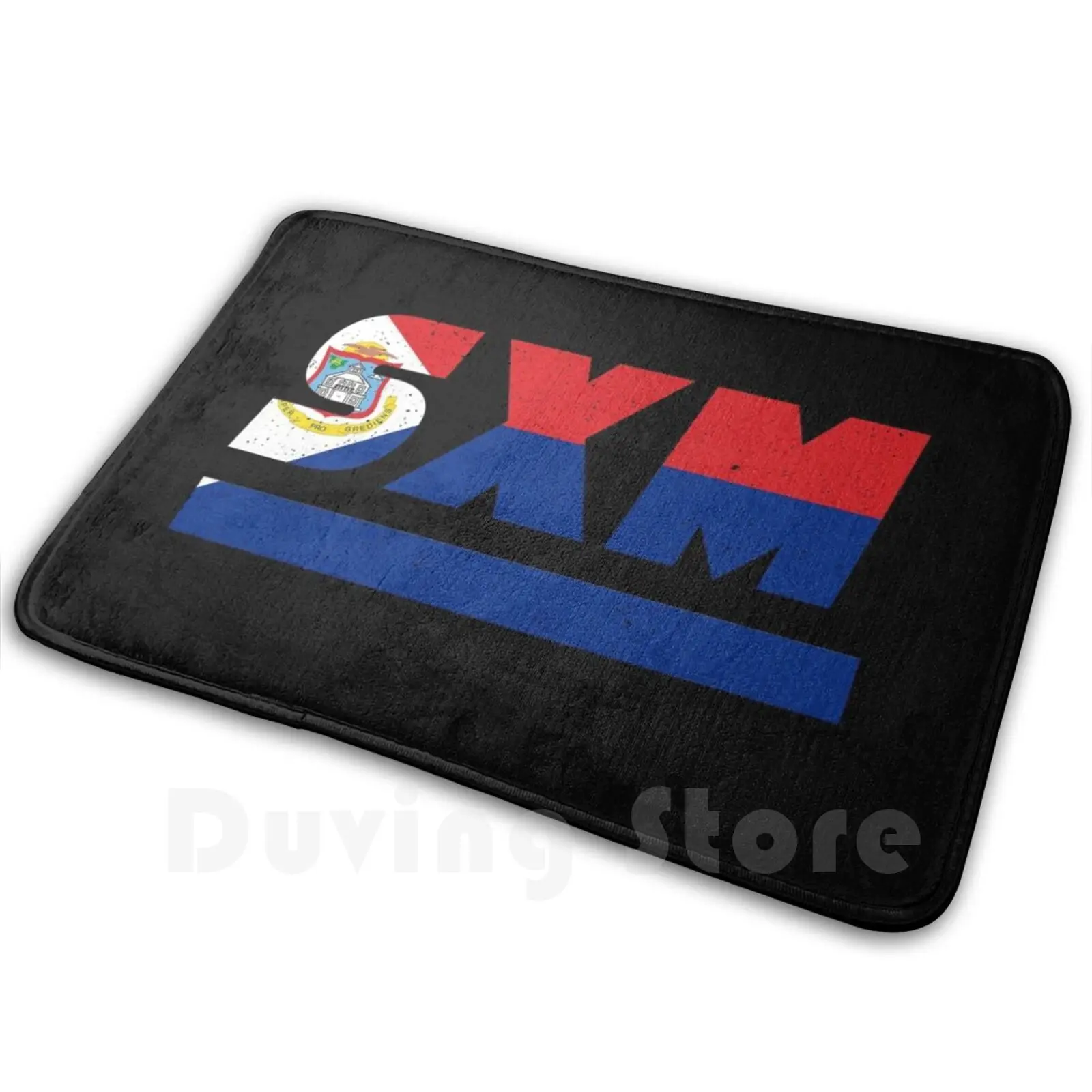 Sxm Sint Maarten Caribbean Iso Code 3166 Carpet Mat Rug Cushion Soft Non-Slip Sxm Sint Maarten Idea Flag Holiday Saint City