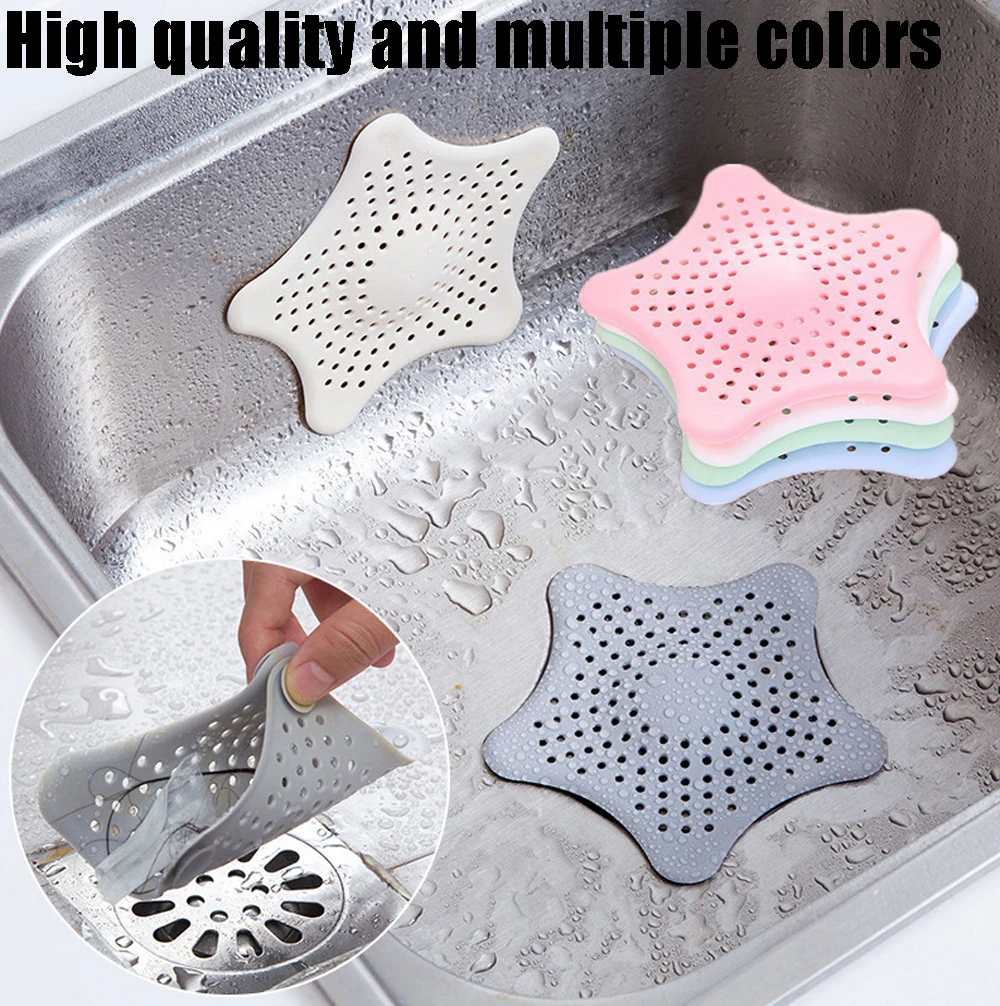 

1PCS ​Kitchen Waste Bathroom Sink Filter Sewer Star Outfall Strainer Anti-blocking Floor Drain Hair Stopper Catcher Kitchen Tool