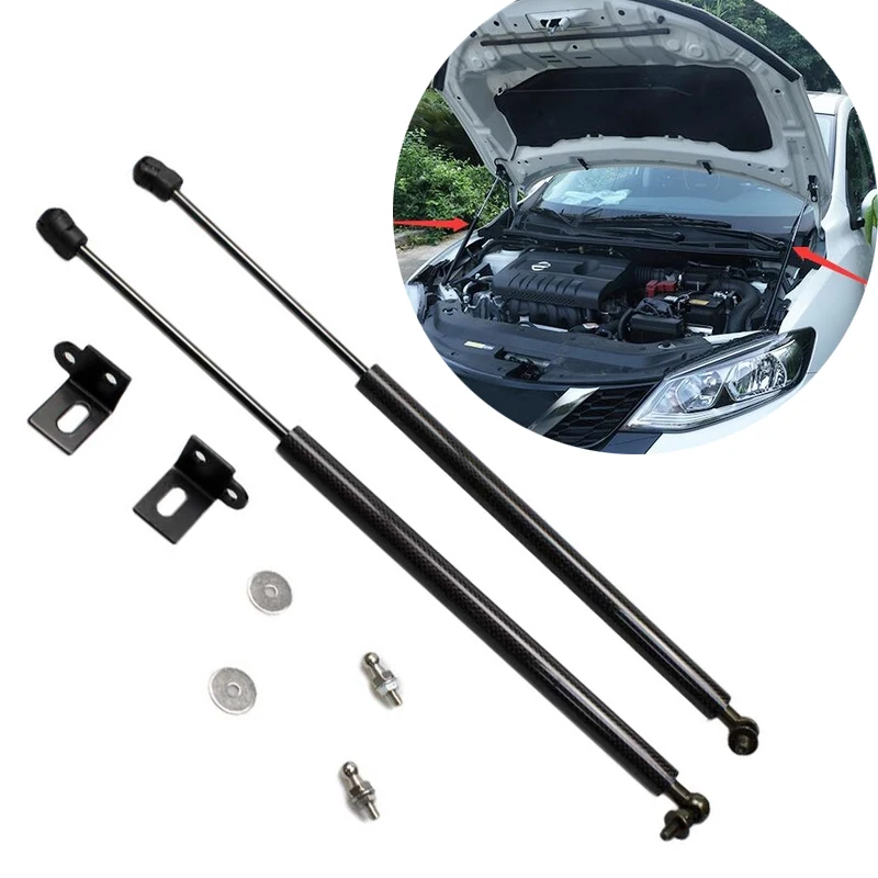 

Bonnet Gas Struts Shock Damper for NISSAN TIIDA 2011-2018 Latio Versa For Dodge Trazo(C11) Lift Supports Carbon Fiber Absorber