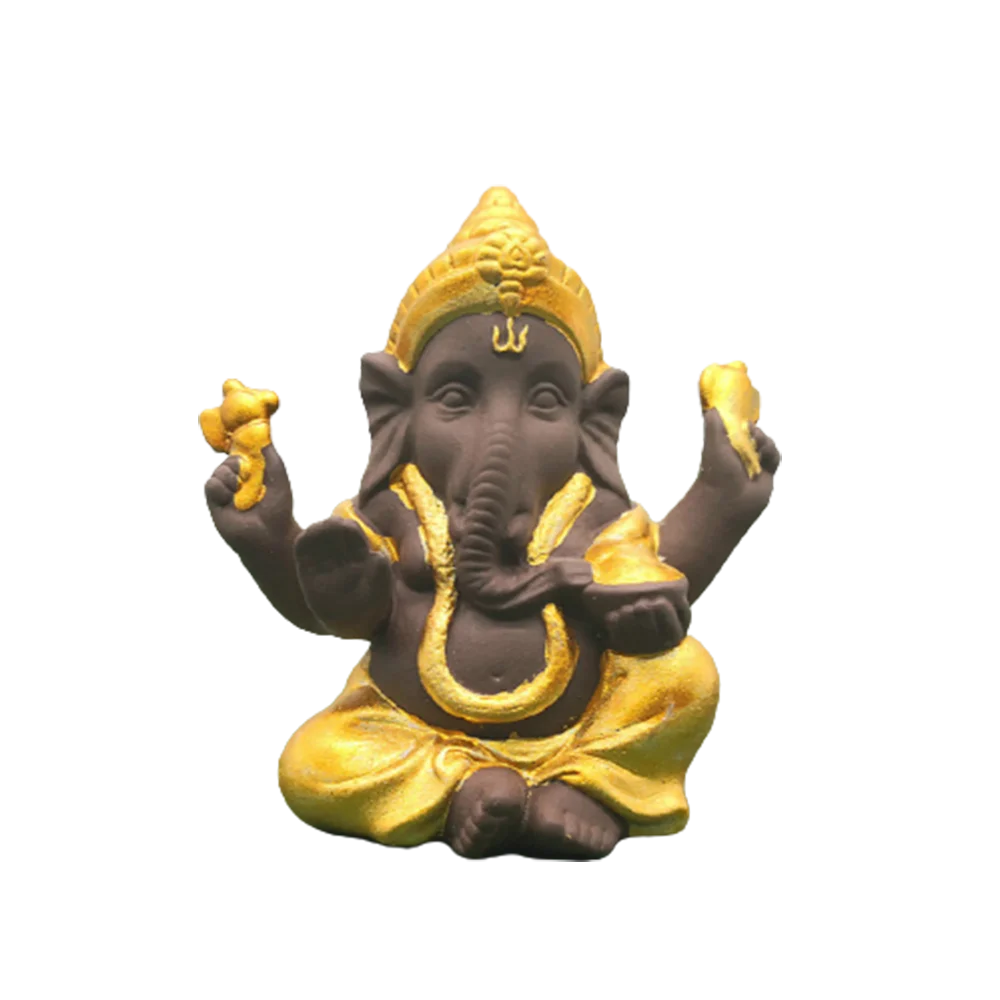 Ceramic Elephant Figures Ganesha India Buddha Statues Decoration Elephant God Teapet Handicraft Home Decor Christmas Gifts