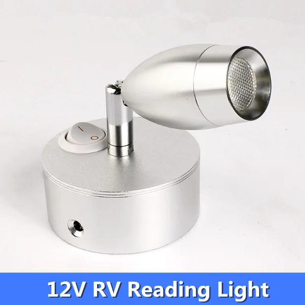 

RV Reading Light Bedside Light Reading Light LED Light Car Light 12V 3W Warm White Belt Switch