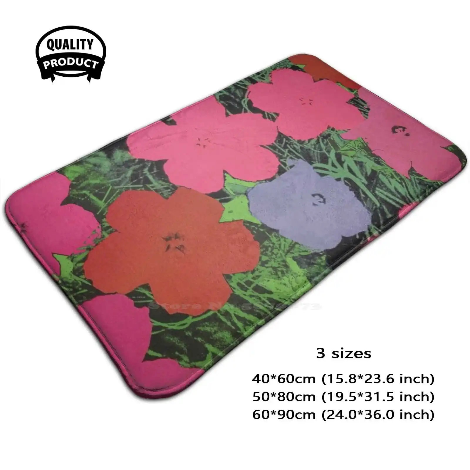 Soft Cushion Home Carpet Door Mat Car Rug Pop Art Flowery Fleurs Fleurage Blumen Fiorate Fiore Pianta Baum Tree Arbre Albero