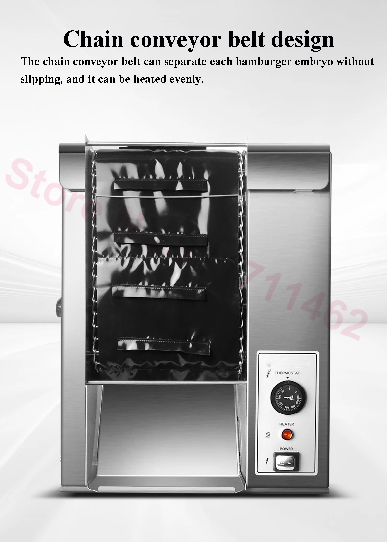 Commercial Vertical Hamburger Baking Machine Bake Burger Machine Automatic Hamburger Equipment 1600W