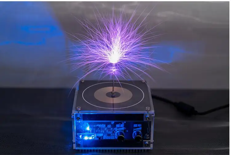 Neueste 10CM Flache-panel Bluetooth Musik Tesla Spule Hohe Frequenz und Hohe Spannung Puls Test Gerät/Wissenschaftliche experimente